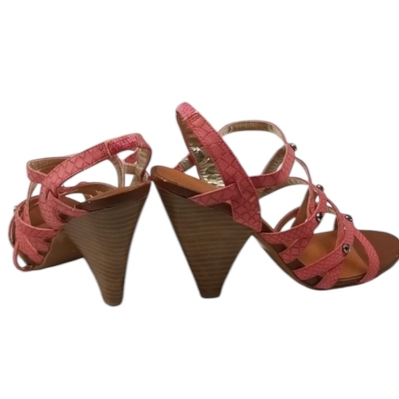 Matt Bernson Special Project sz 8 peachy sandal with strap interest - Picture 4 of 7